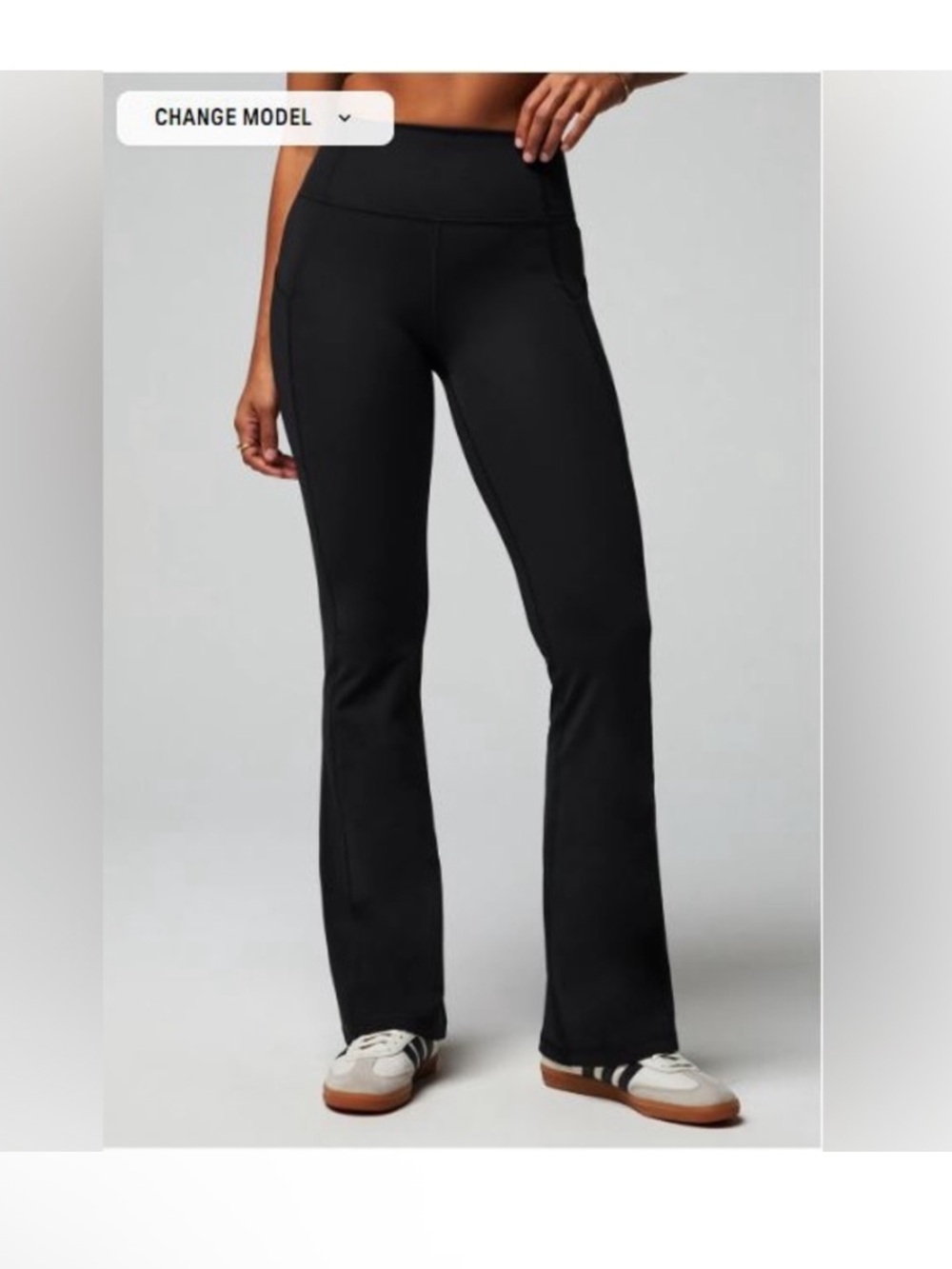 NWT- Fabletics Oasis Pureluxe High-Waisted Pocket Kick Flare Short Sz L